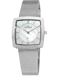 Skagen Womens 891SSS Steel Mother-Of-Pearl Arabic Numeral Dial Watch