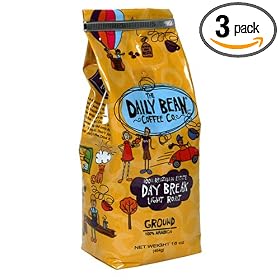 Daily Bean All Day, Dark Roast, Whole Bean, 16-Ounce Bag (Pack of 3)