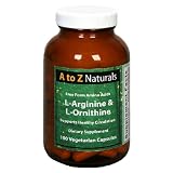 A to Z Naturals L-Arginine & L-Ornithine, Vegetarian Capsules, 100 capsules
