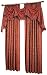 Regal Home Collections Concord 54-Inch by 84-Inch Chenille Damask Stripe Lined Panel, Brick
