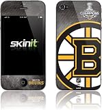 Skinit 2011 NHL Stanley Cup Champions Boston Bruins Black Background w/ Large Logo Vinyl Skin for Apple iPhone 4 / 4S