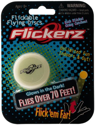 Flickerz Flying Disc, Glow in The Dark/Silver