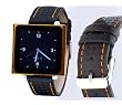 Wrist Jockey Carbon - Black Carbon Fiber / Orange Stitch (iPod nano watch band)