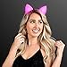 Glowing Pink Still LEDs Cat Ears Headband