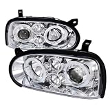 93-98 VOLKSWAGEN GOLF MK3 HALO CLEAR CHROME PROJECTOR HEAD LIGHTS by Spec-D Tuning