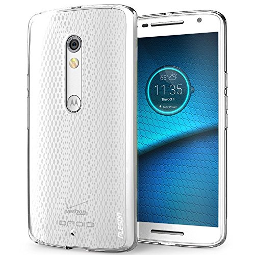Droid Maxx 2 Case, PLESONÂ® [Tou] Motorola Droid Maxx 2/Moto X Play Case Cover, Crystal Clear/ Super-Thin/ Lightweight/Exact Fit/ NO Bulkiness Clear Back Panel+Soft Bumper Case for Droid Maxx 2 (2015)