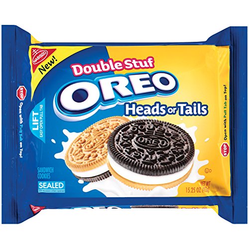Oreo Double Stuf Heads or Tails Sandwich Cookies (15.25-Ounce Package, 12-Pack)