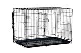 Precision Pet 2-Door Great Crate Pet Crate, Black, Up to 70 Pounds