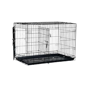 Precision Pet 2-door Dog Crate 48x30x33 Black