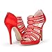 DREAM PAIR ANGELINE Women's Evening Glitter Peep-Toe Rhinestones Stiletto Heel Pumps Shoes Sandals