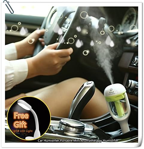 Car Humidifier, Lovkit™ Portable Mini Aromatherapy Humidifier Air Purifier Air Mist Aroma Diffuser Humidifier for Cars (50ml,180 Rotatable, Blue)