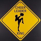 CHEERLEADER XING Aluminum Sign