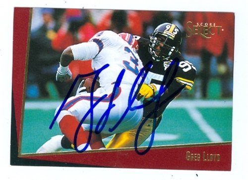 Greg Lloyd Autographed/Hand Signed Football Card (Pittsburgh Steelers) 1993 Score Select #89