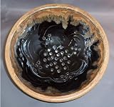 Colander with Dish in Black Mocha Glaze