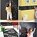 ERolldeeP Premium Extra Large Chalkboard Decal Wall Sticker Black Color With 5 Colored Chalk- Blackboard Contact Paper Vinyl Measures 18 Inches by 6 Feet