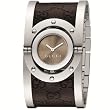 Gucci Womens Ya112433 Twirl Medium Brown Guccissima Leather Bangle Watch from Gucci