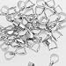 100X Anhängerschlaufe Verschluß Anhänger weiß 9x6mm Neu