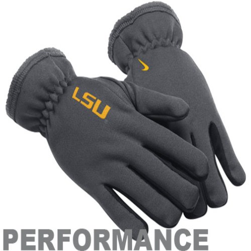 Nike LSU Tigers Charcoal Therma-FIT Performance Gloves