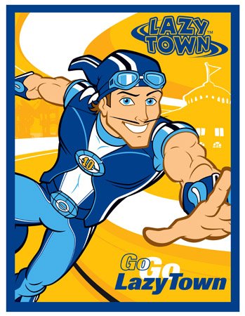 Lazy Town Fleece Blanket, Multi, 130 x 180 Cm