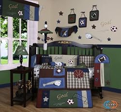 Boutique Classic Sports 13PCS CRIB BEDDING SETs