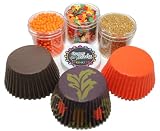Autumn Leaves Cupcake Kit by Crispie Sweets - Sprinkles and Baking Cups Set