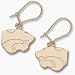 Kansas State Wildcats 3/8 Powercat Dangle Earrings - Gold Plated Jewelry