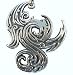 Silver-Tone Pewter Gothic Dragon Jewelry Fantasy Pendant Necklace Gift For Him Her