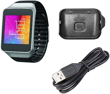 Juntong Smartwatch Charger Cradle Charging Dock Come with USB Charging Cable for Samsung Gear 2 Live SM-382 Smart Watch Black