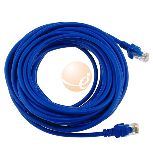 Ethernet Cable Cat5e 25 Ft Blue Gold
