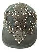 Doctrine Apparel Legends Rock Cap Metal Studded Leather Fleur De Lis Rocker Cap