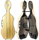 Bam France Hightech Compact Xtra Light 1104XLS 4/4 Cello Case with Limited Edition Rainbow Exterior & Black Interior