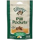 FELINE GREENIES PILL POCKETS Treats for Cats Chicken Flavor - 1.6 oz. 45 Count (Pack of 6)