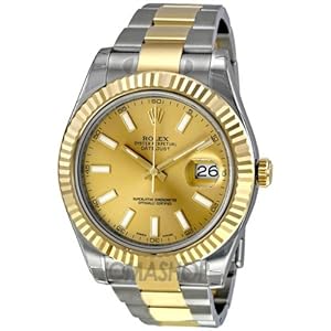 Rolex Datejust II Champagne Dial 18k Two-tone Gold Mens Watch 116333CSO