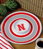 14 Nebraska Cornhuskers Melamine Chip and Dip Serving Tray