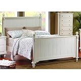 California King Homelegance Pottery Panel Bed in White Finish