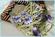 Elegant Cutwork Purple Satin Doily/TrayCloth/Placemat