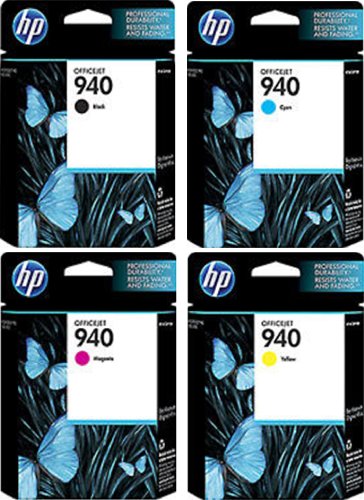 Genuine HP 940 Inkjet 4 Color Combo Pack: Black, Cyan, Magenta, Yellow in Retail Boxes 2011.
