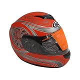 WLT Tribal Matte Orange Full Face DOT Motorcycle Helmet