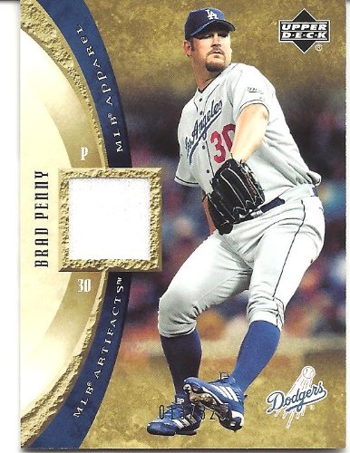 Brad Penny 2005 Artifacts MLB Apparel Jersey Card #PE 013/325 Los Angeles Dodgers