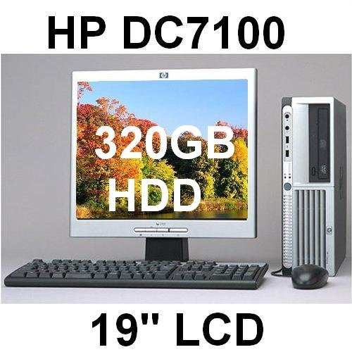 Fast HP DC7100 Desktop Computer Pentium 4 HT 3.0Ghz 1GB/320GB/DVD-Rom/Monitor LCD 19'' Keyboard/Mouse/Recovery CD included