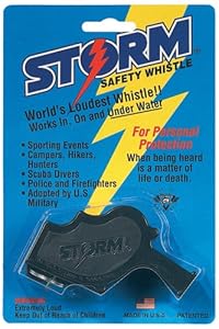 Markwort Storm Safety Whistle on Blister Card, Black