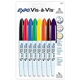 Expo Vis-A-Vis Wet Erase Markers, 8 Colored Markers (16678B) ~ Expo