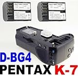 Battery Grip For Pentax K-7 K7 SLR Digital Camera D-BG4 + 2X D-LI90 DLI90 B ....