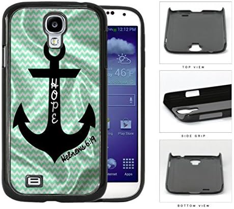 DAOJIE CASE Hebrews 6:19 Teal Chevron And Anchor Hard Plastic Snap On Cell Phone Case Samsung Galaxy S4 SIV I9500