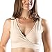 Extra Soft Organic Cotton Wireless Nursing & Maternity Sleep Bra (Nude, Medium)