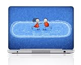 Meffort Inc® Personalized Laptop Notebook Skin Sticker Cover Art Decal, Customized with Your Name (17 Inch, Ice Skating)