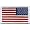 American US Flag REVERSED Patch White Border