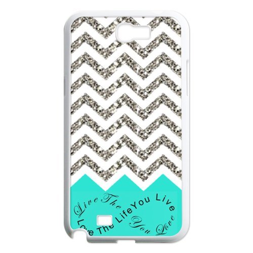 Live the Life You Love, Love the Life You Live Chevron Pattern Samsung Galaxy Note 2 N7100 Waterproof Designer Hard Case Cover - Turquoise Live the Life You Love, Love the Life You Live Chevron Pattern Samsung Galaxy Note 2 N7100 Waterproof Designer Hard Case Cover - Turquoise