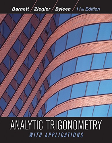 Analytic Trigonometry with Applications 11e + WileyPLUS Registration Card