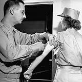 Woman Being Inoculated Against Typhoid Fever, Tetanus and Smallpox Photographic Poster Print, 16x16